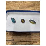 3- size 9 German silver rings
