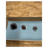 3- size 9 German silver rings