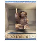 Wood carved naughty monkey