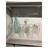 Planters and assorted glass jars