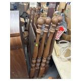 Antique bed frame parts