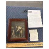 Possible early painting on wood with letters