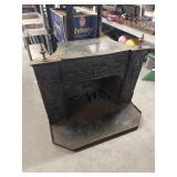 Iron fireplace insert ornate with legs