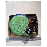 Frisbees and tennis balls