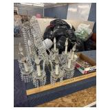 Vintage lamp has damage tons of crystal prizms