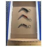 3 Demascus pocket knifes