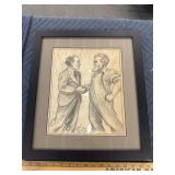 Signed 1932 Abraham Lincoln drawing