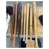 Vintage baseball bat collection