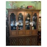 China cabinet with contents