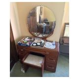 Vanity with stool