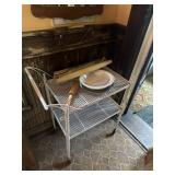 Tea cart , mirror and misc