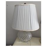Glass tabletop lamp