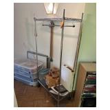 Clothing rack with contents