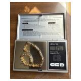 24k over sterling bracelet 13.9 grams