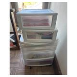 Storage bins with contents