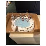 Christmas village ice rink