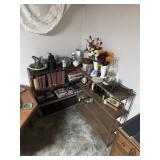Metal shelf and contents