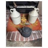 Stoneware and kettle