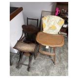 Antique high chairs
