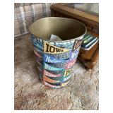 Vintage football trash can