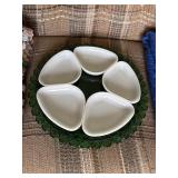 Green snack tray