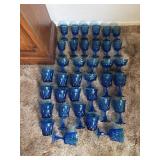 Blue cobalt glassware