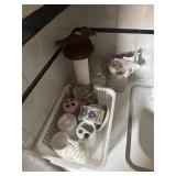 Contents of bathroom vanity top only