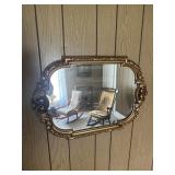 Gold framed mirror