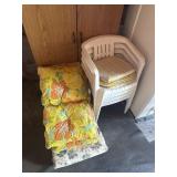 Outdoor chairs and cushions