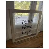 Faith, hope and love decor