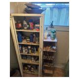Contents of cabinet and shelf
