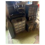 Hardware bins with contents