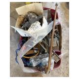 Tote full of tools , hardware and misc