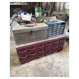 Hardware bins and tool box