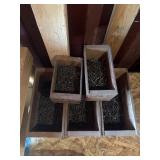 Wood boxes with nails