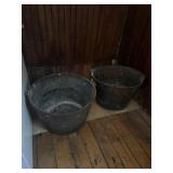 2 large copper pails
