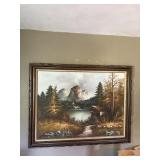 Large signed painting on canvas