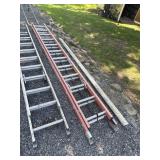 24ft Werner fiberglass extension ladder