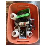 Tote with hardware