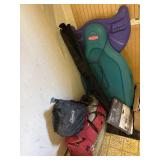 Tent , tiles , sled and misc
