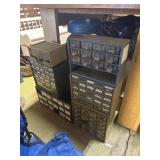 Hardware bins with contents