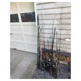 Lot of fishing poles