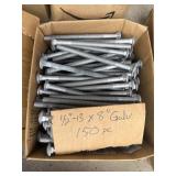 1/2 x 8in galvanized approx 150 pieces