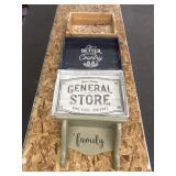 Decorative trays and shelf