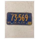 New York dealer plate