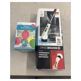 Spin brush and balloon inflator
