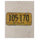 New York dealer plate