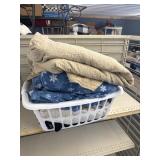Basket with blankets