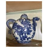 Cobalt oriental jar