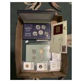 Assorted coins